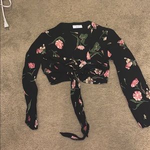 Flynn skye wrap long sleeve top